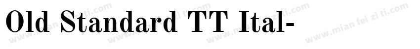 Old Standard TT Ital字体转换